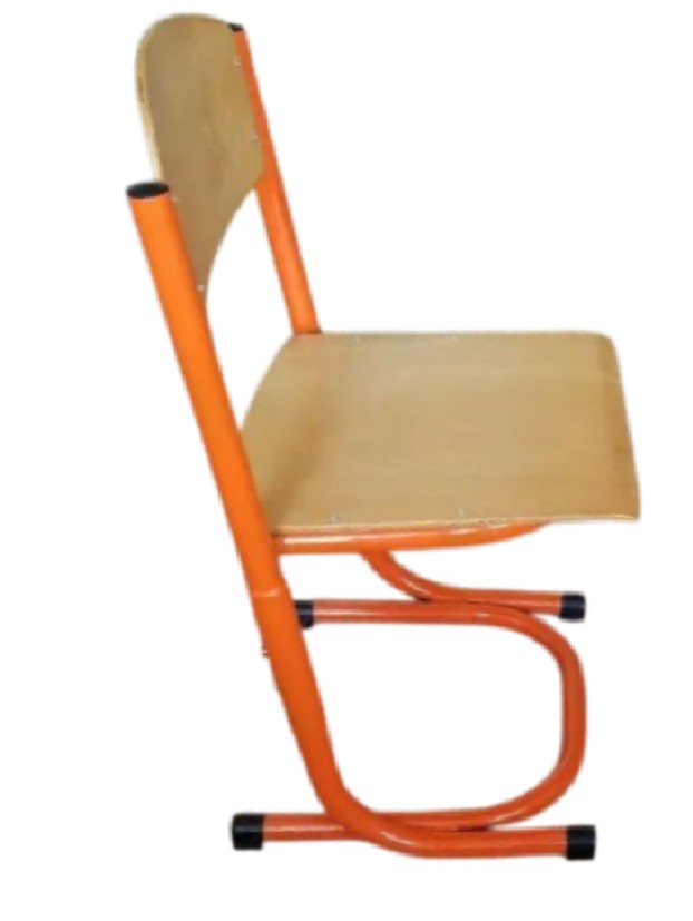 Стілець учнівський на круглій трубі РОЗКОМ, розмір 385х475х680-720-760-800 мм.